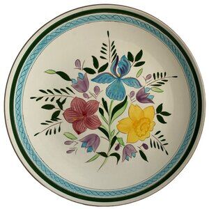Vintage Stangl Pottery Country Garden Flowers Floral 14" Serving Plate Platter H